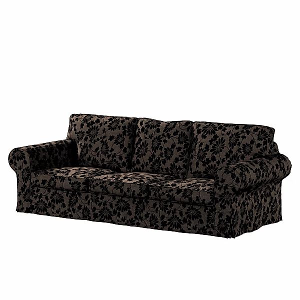 Bezug für Ektorp 3-Sitzer Schlafsofa, neues Modell (2013), braun-schwarz, 4 günstig online kaufen