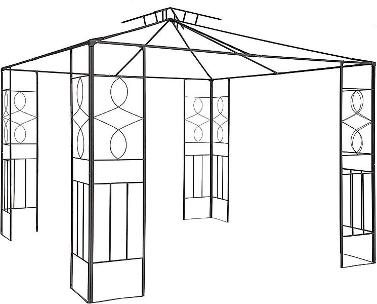habeig Grillpavillon Pavillongestell Metall Pavillon 3x3m günstig online kaufen