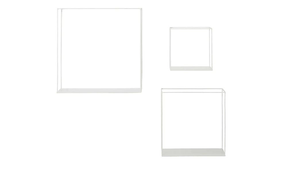 Wandregal, 3er-Set - weiß - 40 cm - 40 cm - 15 cm - Regale > Bücherregale - günstig online kaufen