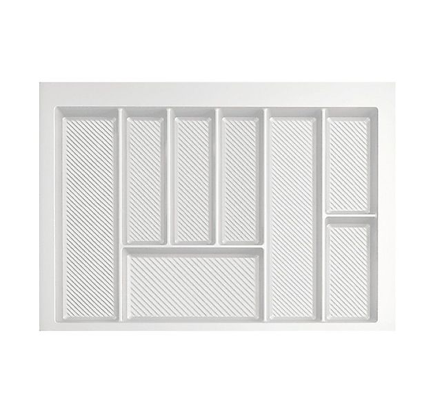 Prima-Online Besteckkasten Besteckkasten 70 cm Weiß Graphit Schubladeneinsa günstig online kaufen