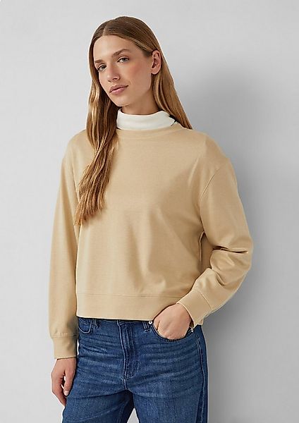 s.Oliver Sweatshirt Sweatshirt Verkürztes Sweatshirt im Relaxed Fit aus Bau günstig online kaufen