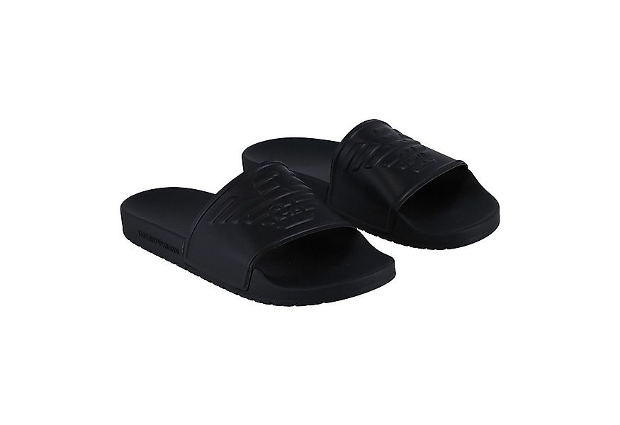 Emporio Armani Sliders schwarz Herren Badeschuh günstig online kaufen