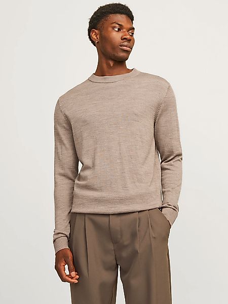 Jack & Jones Rundhalspullover "JPRBLAMARK MERINO KNIT CREW NECK LN" Wolle, günstig online kaufen