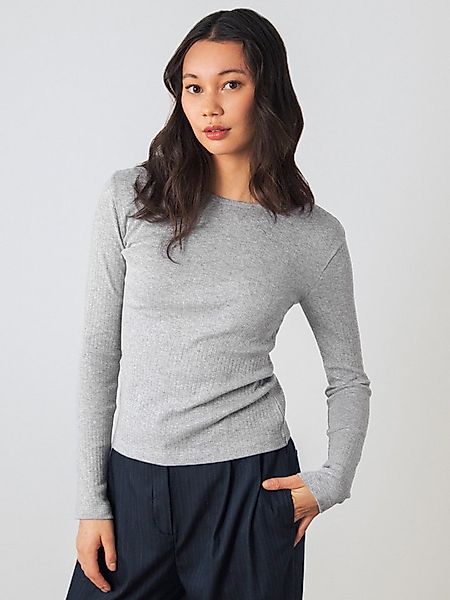 HONEST BASICS Langarmshirt Damen, Geripptes mit Rippstoff aus Bio-Baumwolle günstig online kaufen