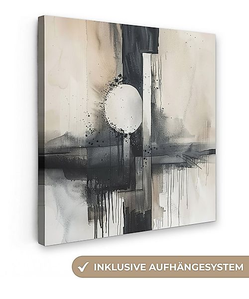 OneMillionCanvasses® Leinwandbild Abstrakt - Schwarz und Weiß - Farbe - Mod günstig online kaufen
