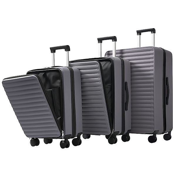 REDOM Hartschalen-Trolley Gepäckset 3-teilig, Front-Öffnungs-Design(M&L), 4 günstig online kaufen