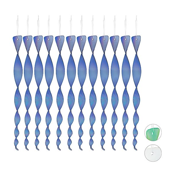 relaxdays Gartenzaun Vogelabwehr Spirale 12er Set, günstig online kaufen