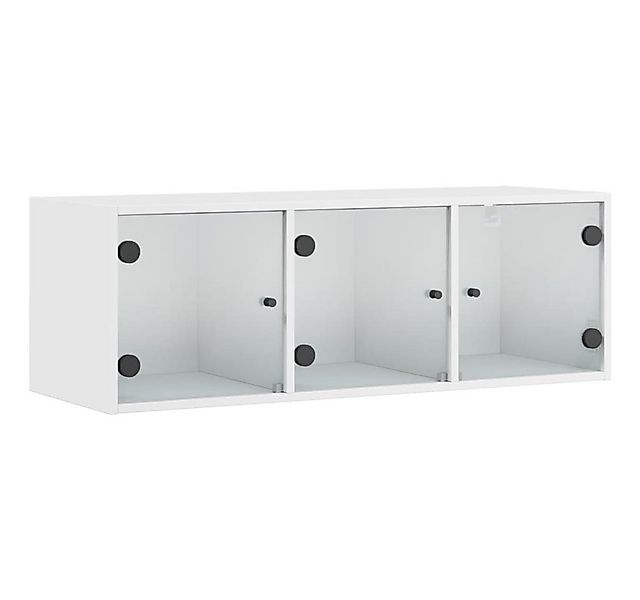 vidaXL Glashängeschrank Wandschrank mit Glastüren Weiß 102x37x35 cm (1-St) günstig online kaufen