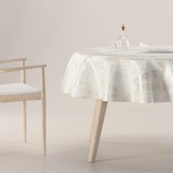 Runde Tischdecke, grau-beige, Secret Garden (144-85) günstig online kaufen