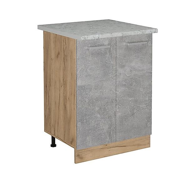 Vicco Unterschrank R-Line, Beton/Goldkraft Eiche, 60 cm AP Marmor günstig online kaufen