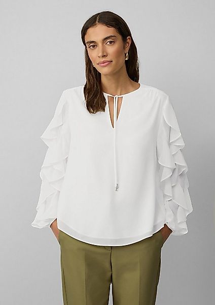 s.Oliver Langarmbluse Bluse Leichte Chiffonbluse mit Rüschenärmeln günstig online kaufen