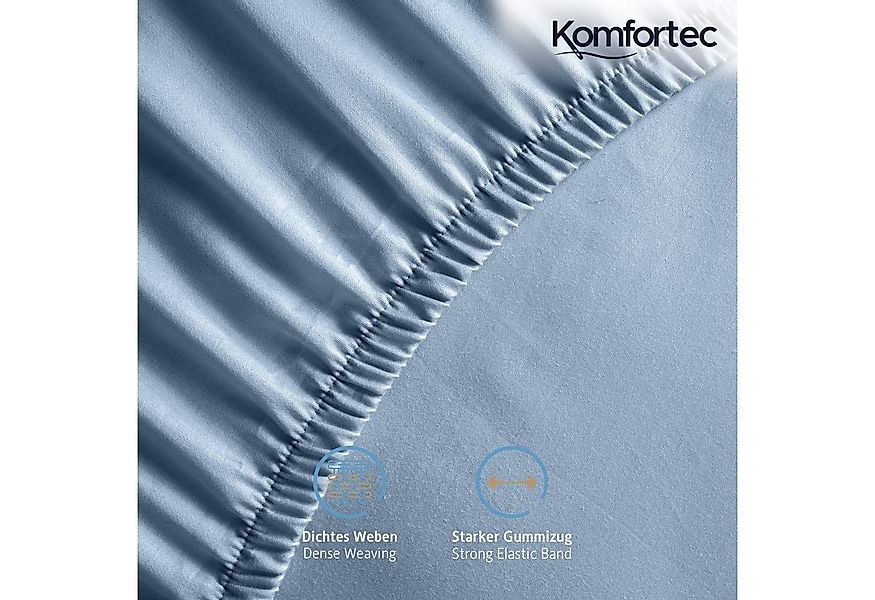 Komfortec Spannbettlaken Jersey Spannbettuch, 90x200, 140x200, 160x200, 180 günstig online kaufen