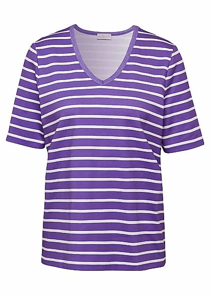 GOLDNER Langarm-Poloshirt "Kurzgröße Garngewirktes Ringelshirt aus weichem günstig online kaufen