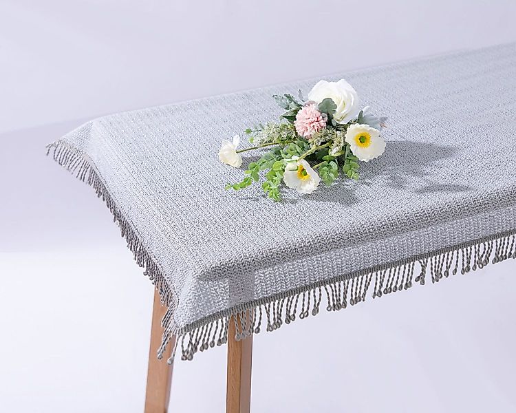 texpot Tischdecke mit Fransen Weichschaum wetterfest günstig online kaufen