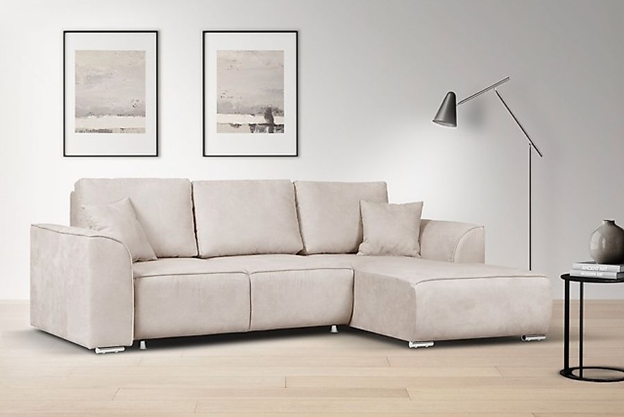 OTTO home Ecksofa »BEATRICE optionale Schlafsofa mit Bettkasten, B/T/H: 265 günstig online kaufen