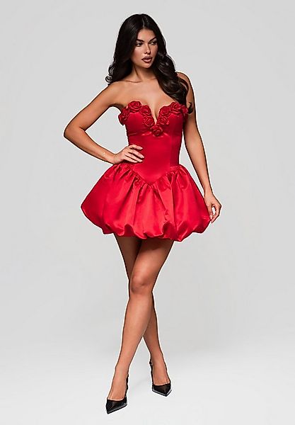 OMBRE Abendkleid Ballon-Minikleid mit Rosendetails günstig online kaufen