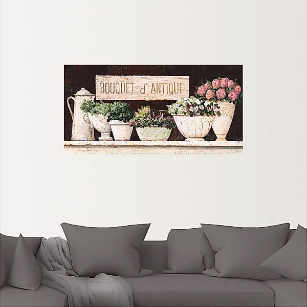 Artland Wandbild "Antike Sträuße", Vasen & Töpfe, (1 St.), als Alubild, Out günstig online kaufen