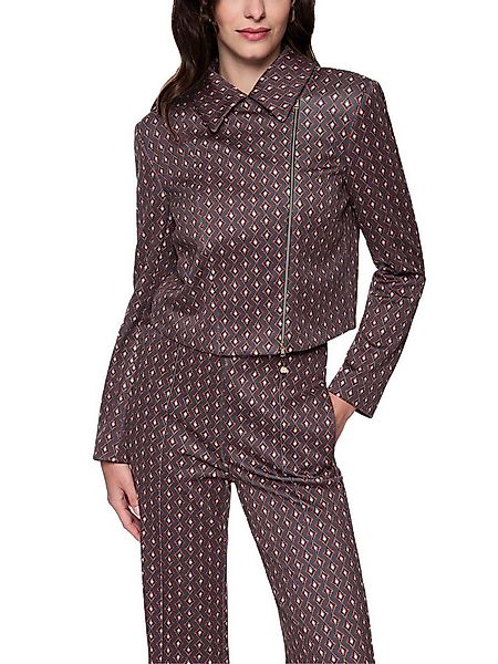 Marc Cain Bikerjacke Prairie Muse Premium Damenmode aus Scuba-Jersey, Raute günstig online kaufen