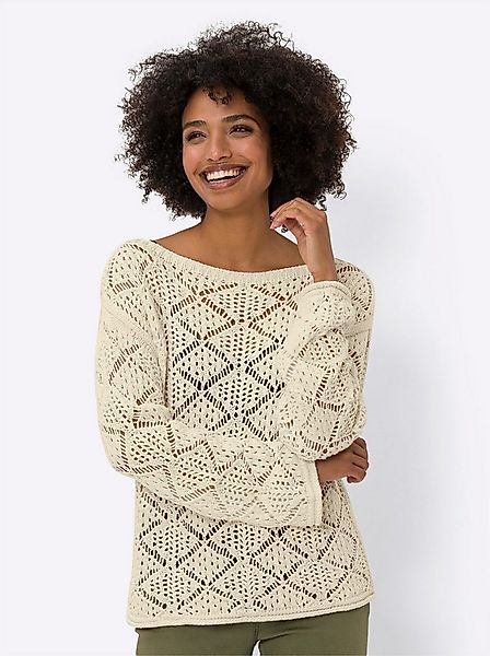 heine Strickpullover Pullover Langarm Ajour günstig online kaufen