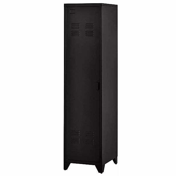 HOMCOM Garderobenschrank aus kompaktem Metall mit 3 Regalen, 1 Stange 43B x günstig online kaufen