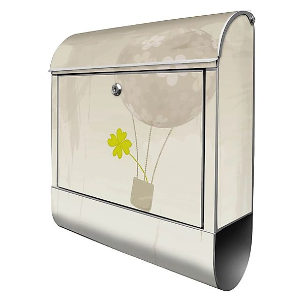 Banjado Design Briefkasten Silber Pulverbeschichtet 39x47x14cm 2 Schlüssel günstig online kaufen