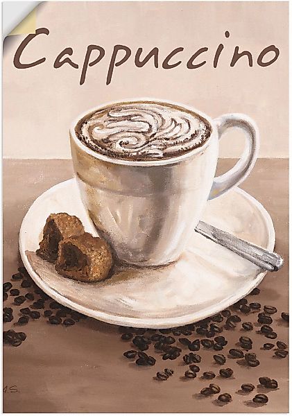 Artland Wandbild »Cappuccino - Kaffee«, Kaffee Bilder, (1 St.), als Leinwan günstig online kaufen