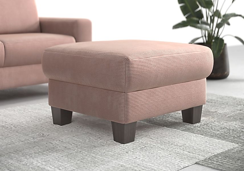 Home affaire Polsterhocker "Summer", inkl. Stauraum, Cord-Bezug, wengefarbe günstig online kaufen