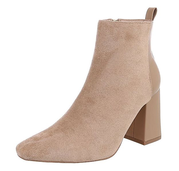 Ital-Design Elegante Ankle Boots mit Blockabsatz für Damen High-Heel-Stiefe günstig online kaufen