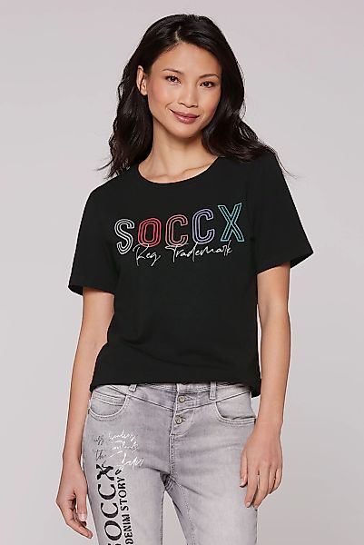 SOCCX Rundhalsshirt, mit Baumwolle günstig online kaufen