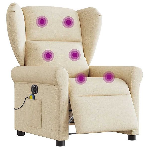 vidaXL Sessel Massagesessel Elektrisch Creme Stoff günstig online kaufen