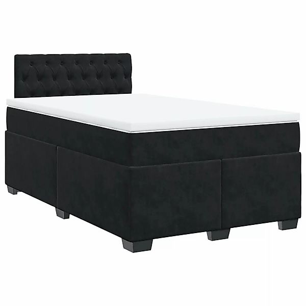 vidaXL Boxspringbett mit Matratze Schwarz 120x190 cm Samt2106955 günstig online kaufen