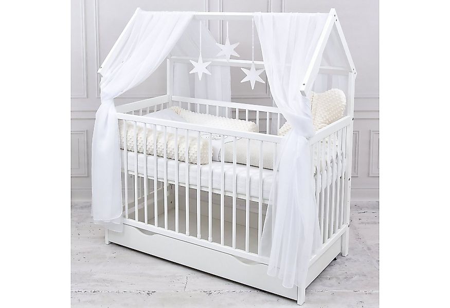 Baby-Delux Komplettbett Hausbett Babybett Schublade Schutzgitter Komplettse günstig online kaufen