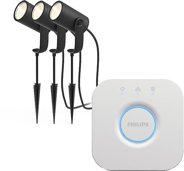 Philips Hue LED Gartenleuchte Lily, Farbsteuerung, LED fest integriert, RGB günstig online kaufen