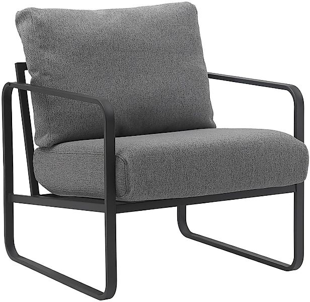 CLP Loungesessel Manea, gepolstert, mit Metallgestell günstig online kaufen