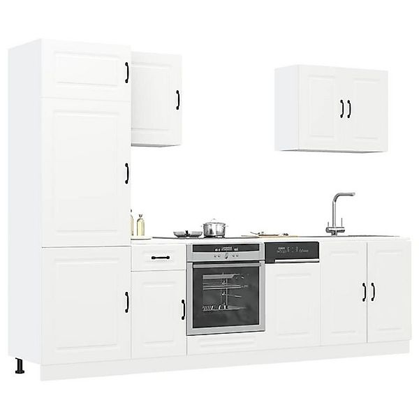 vidaXL Hängeschrank 7-tlg Küchenschrank-Set Kalmar Weiß Holzwerkstoff günstig online kaufen