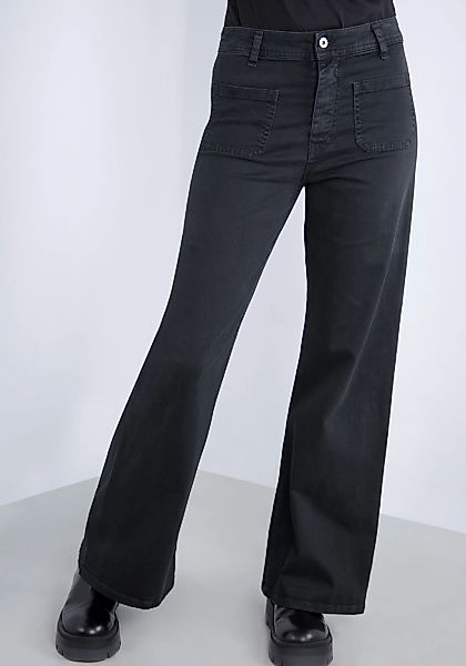 Please Jeans Schlaghose aus hochwertigem Baumwollmix günstig online kaufen