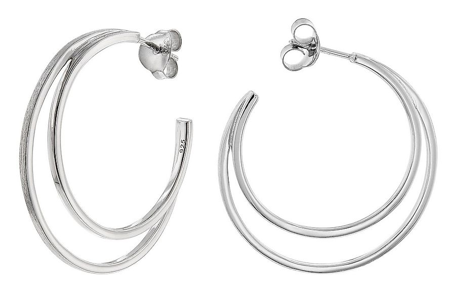 trendor Paar Creolen Damen 925 Silber Halbcreolen Ø 32 mm günstig online kaufen