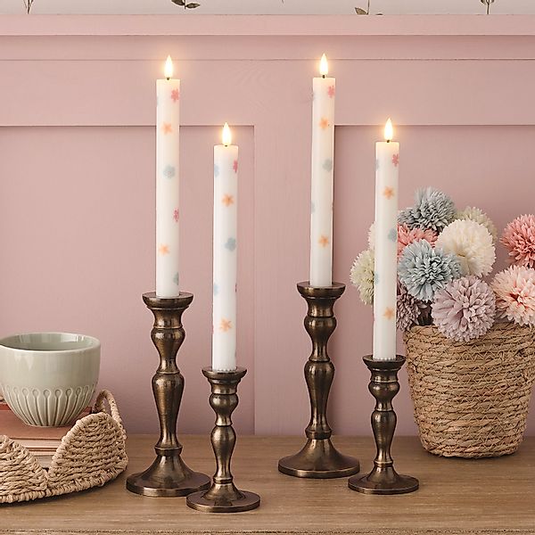 4er Set TruGlow® LED Stabkerzen mit Blumen mit Fernbedienung günstig online kaufen