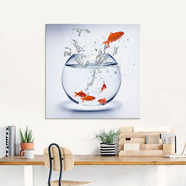 Artland Glasbild »Goldfischaquarium«, Wassertiere, (1 St.), in verschiedene günstig online kaufen
