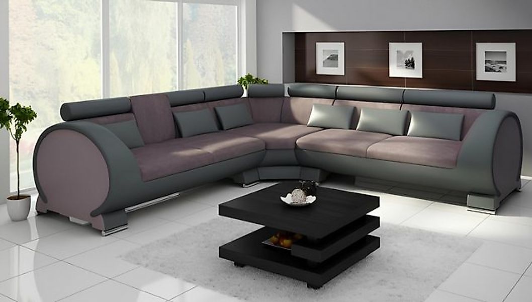JVmoebel Ecksofa Ecksofa VIGO "LT01" Eckcouch + USB,Sofa Eckgarnitur Leders günstig online kaufen