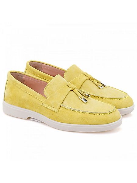 Desa Damen-Slipper aus Wildleder – Lederfutter, Synthetiksohle, flacher Ab günstig online kaufen