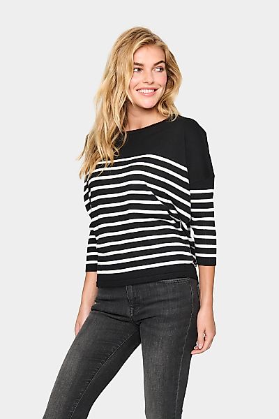 Saint Tropez Strickpullover "MilaSZ R-neck Stripe" günstig online kaufen