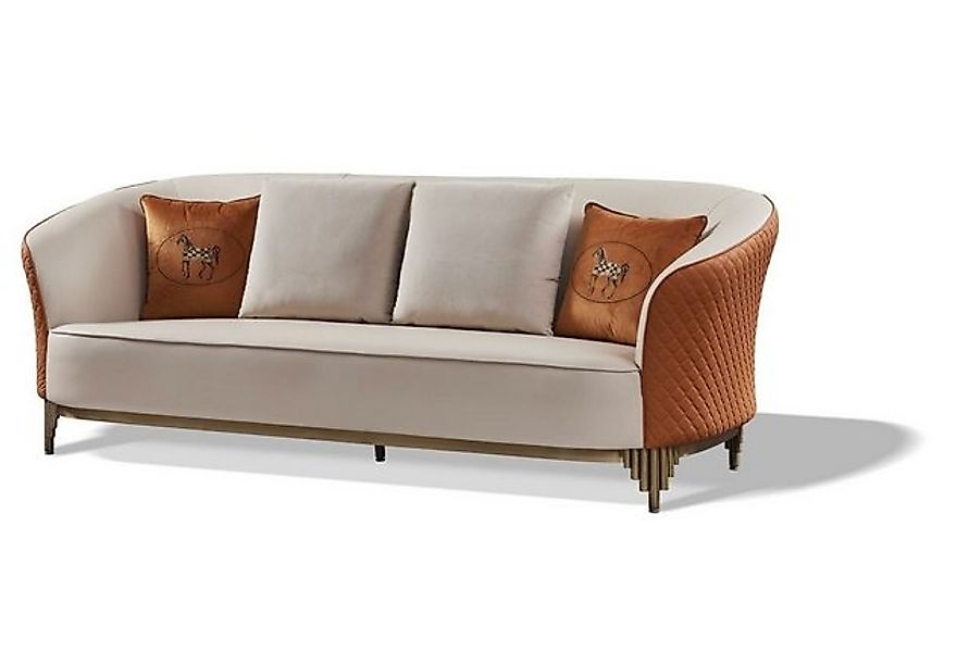 JVmoebel Sofa Dreisitzer Ledersofa Wohnzimmer Couchen Polster Sofas 3 Sitze günstig online kaufen