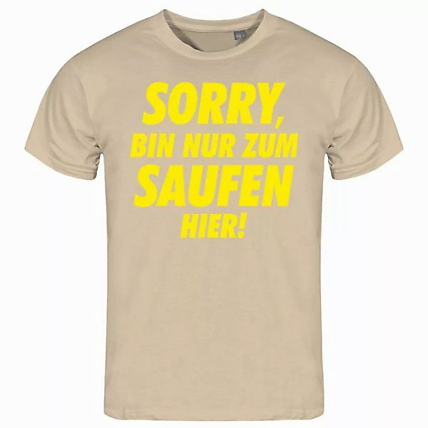 deinshirt Print-Shirt Herren T-Shirt Sorry bin nur zum saufen hier Funshirt günstig online kaufen