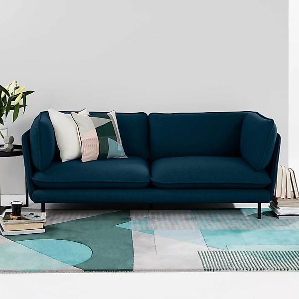 Wes 3-Sitzer Sofa, Blaugruen - MADE.com günstig online kaufen