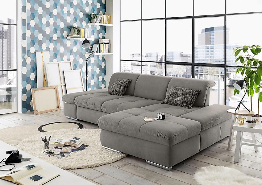 set one by Musterring Ecksofa "SO4100 V" mit verstellbaren Kopfteilen, wahl günstig online kaufen
