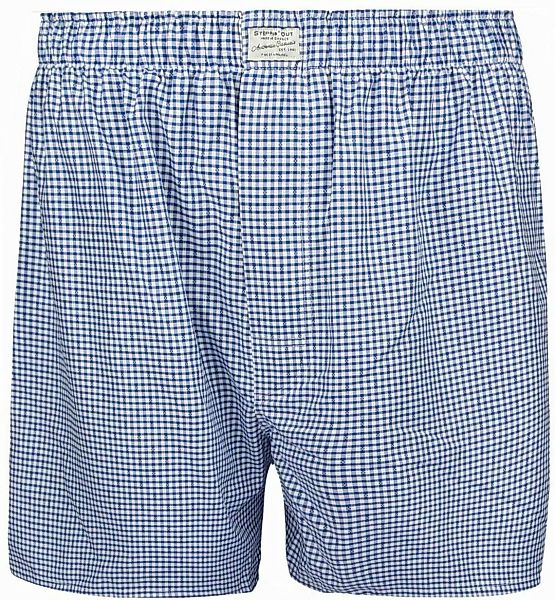 Steppin' Out Boxershort Dobby Kariert Blau - Größe S günstig online kaufen