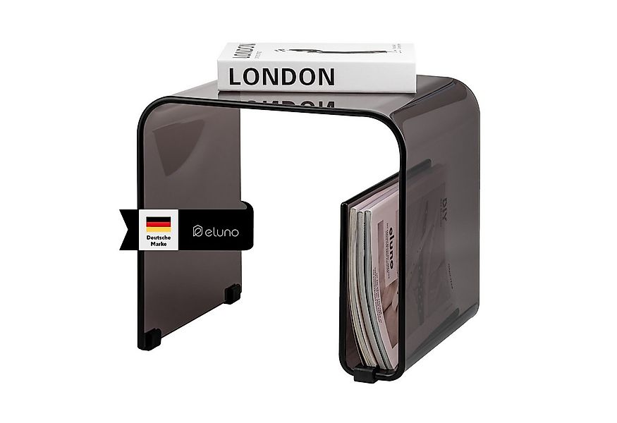 eluno Beistelltisch 2in1 aus Acryl mit Magazinhalter (1-St) günstig online kaufen