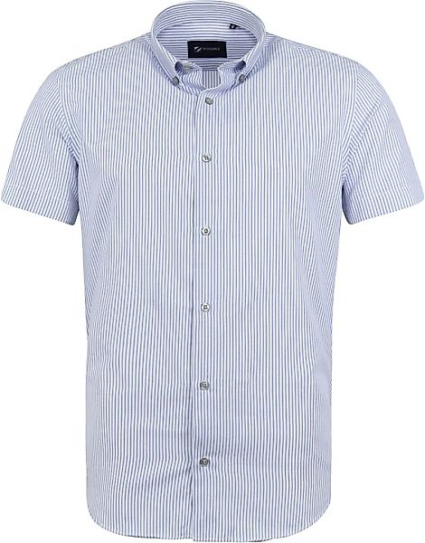 Suitable Shortsleeve Hemd Streifen Blau - Größe M günstig online kaufen