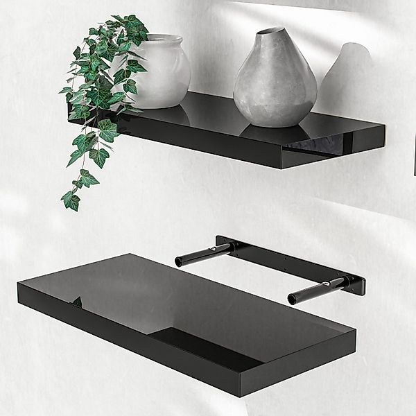 Casaria Wandboard, Schwarz Hängeregal mit Halterung günstig online kaufen
